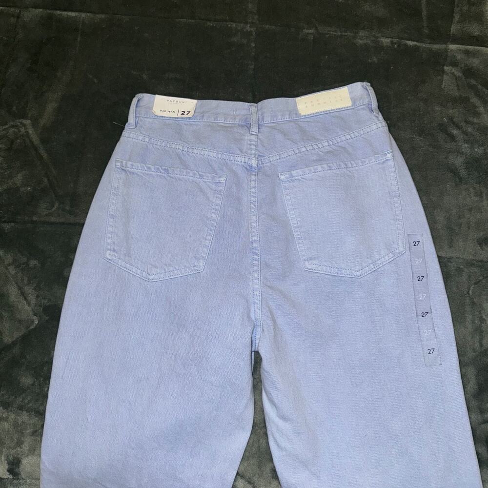 PacSun Dad Jeans Women's 27 Light Blue Denim 100% Cotton High-Rise Straight NWT - Picture 4 of 12